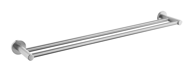 Cross Hatched Double Towel Rail 750mm - Various Colours