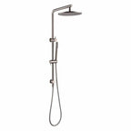 Round Dual Shower Rail with Slim Hand Shower - Various Colours