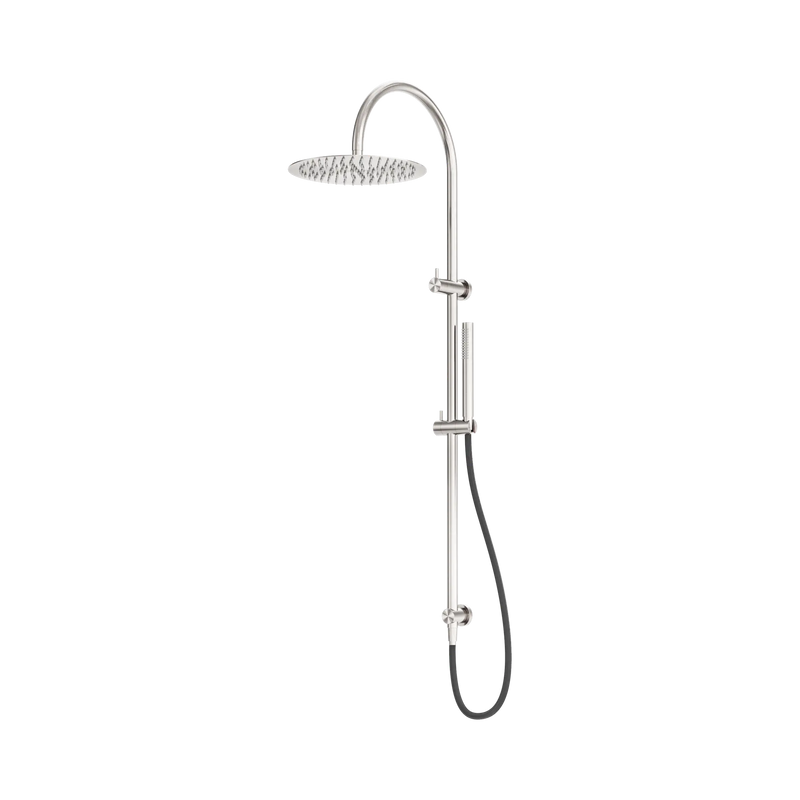 Nero Zen 316 Stainless Steel Twin Shower Rail with Outdoor Shower Hose - Various Colours
