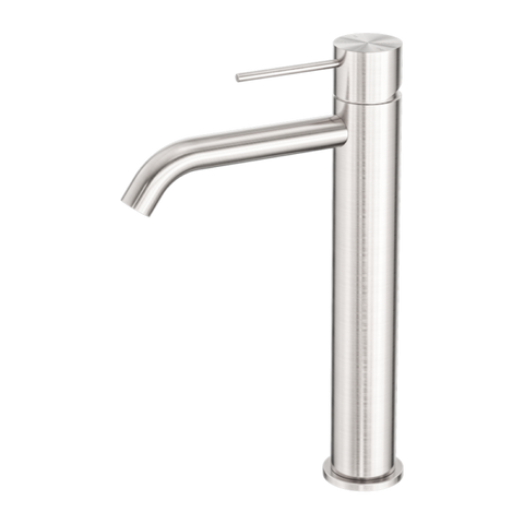 Nero Tapware TBM32 Mecca Round Tall Basin Mixer (Curved Spout) - Various Colours