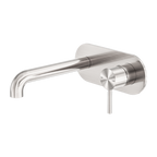 Nero Tapware WBM43 Zen Round Wall Basin/Bath Mixer Set with 185mm Reach Spout - Various Colours