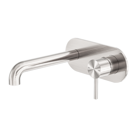 Nero Tapware WBM43 Zen Round Wall Basin/Bath Mixer Set with 185mm Reach Spout - Various Colours