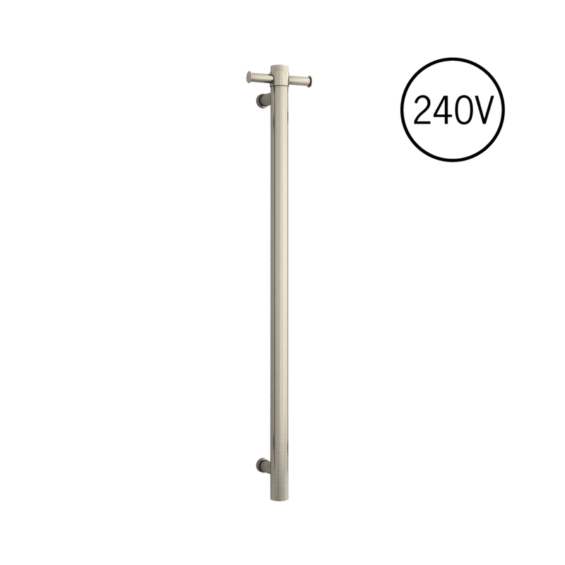 Thermogroup Brushed Nickel Vertical Heated Rail (VSH900HBN) - Stock Clearance