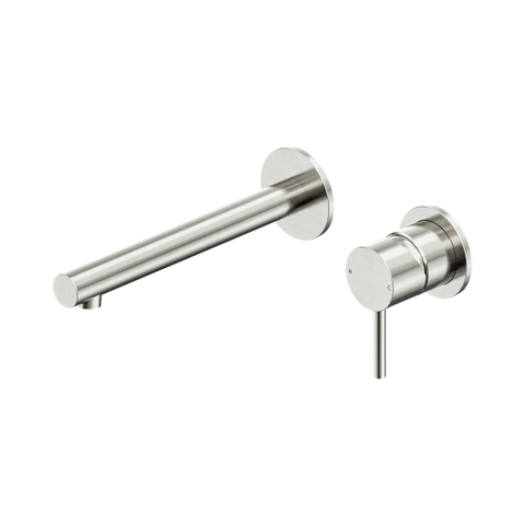 Nero Tapware WBM46 Dolce II Round Wall Basin/Bath Mixer Set (Separate Backplate) w/ Spout - Various Colours