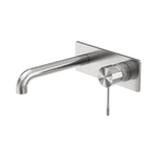 Nero Tapware WBM37 Opal Wall Basin/Bath Mixer Set With Spout (Rectangle Backplate) - Various Colours