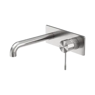 Nero Tapware WBM37 Opal Wall Basin/Bath Mixer Set With Spout (Rectangle Backplate) - Various Colours