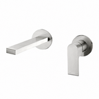 Brushed Nickel Wall Basin Mixer - Stock Clearance (Last One Sales)