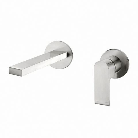 Brushed Nickel Wall Basin Mixer - Stock Clearance (Last One Sales)