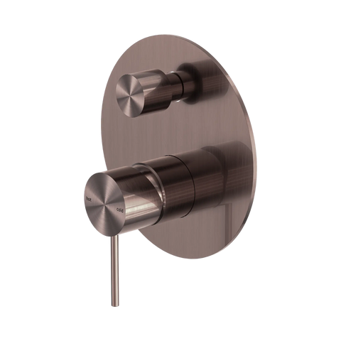 Mecca Round Shower / Bath Mixer with Diverter - Various Colours
