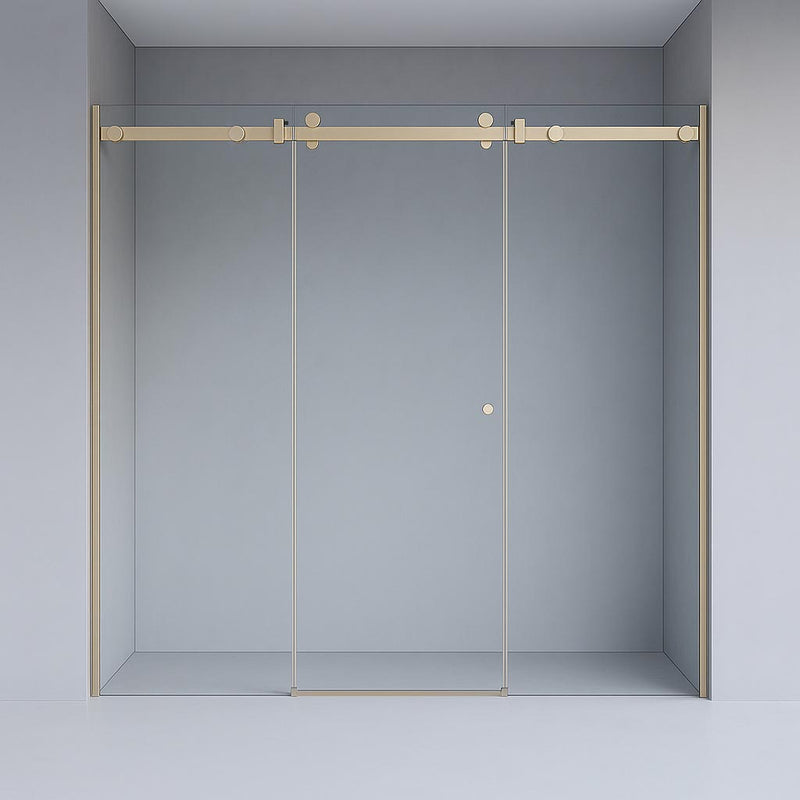 SS29 Three Panel Sliding Wall to Wall Front Only Shower Screen - Various Colours & Sizes