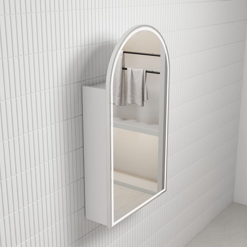 Arched Shape LED Mirror Cabinet 500x900mm - Various Frame Options