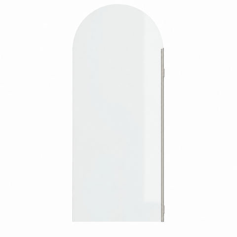 SS47 10mm Arch Walk-In Shower Screen with Wall Channel – 2100mm High, 900–1200mm, Various Colours