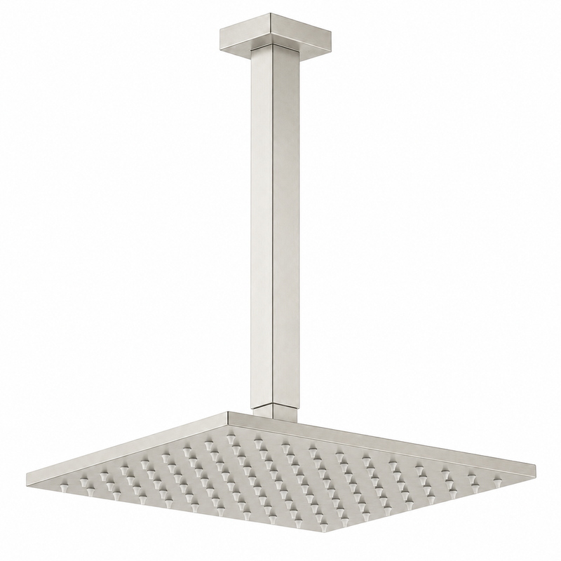 Square Ceiling Shower with Overhead Shower Head 250mm- Various Colours