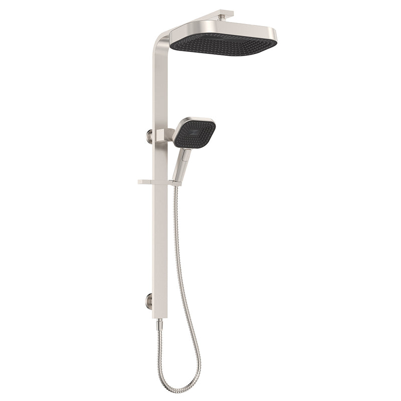 Deluxe Rain Soft Square Dual Shower Rail - Various Colours