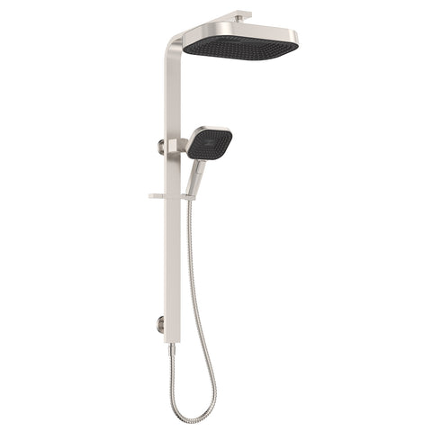 Deluxe Rain Soft Square Dual Shower Rail - Various Colours