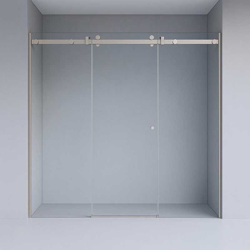 SS29 Three Panel Sliding Wall to Wall Front Only Shower Screen - Various Colours & Sizes