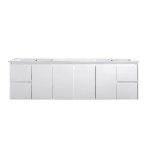 BV03WH Gloss White Fingerpull Wall Hung Vanity - 600 / 750 / 900 / 1200 / 1500 / 1800mm
