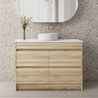 BV04 Natural Oak Freestanding Vanity - 600 / 750 / 900 / 1200 / 1500mm