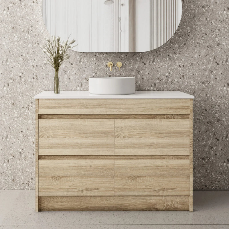 BV04 Natural Oak Freestanding Vanity - 600 / 750 / 900 / 1200 / 1500mm