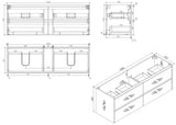 BV04WH Natural Oak Fingerpull Wall Hung Vanity - 600 / 750 / 900 / 1200 / 1500mm