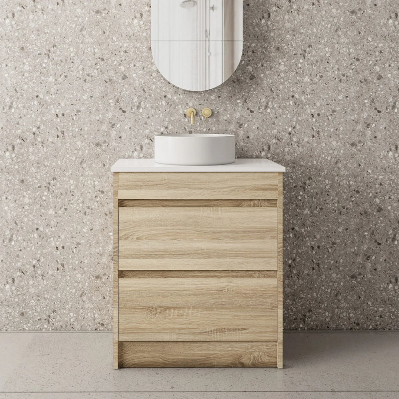 BV04 Natural Oak Freestanding Vanity - 600 / 750 / 900 / 1200 / 1500mm