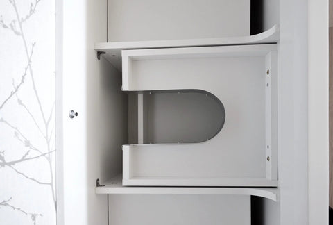 BV08WH Extra Deep (520mm) Matt White Fingerpull Wall Hung Vanity - 900 / 1200 / 1500mm