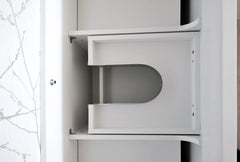 BV08WH Extra Deep (520mm) Matt White Fingerpull Wall Hung Vanity - 900 / 1200 / 1500mm