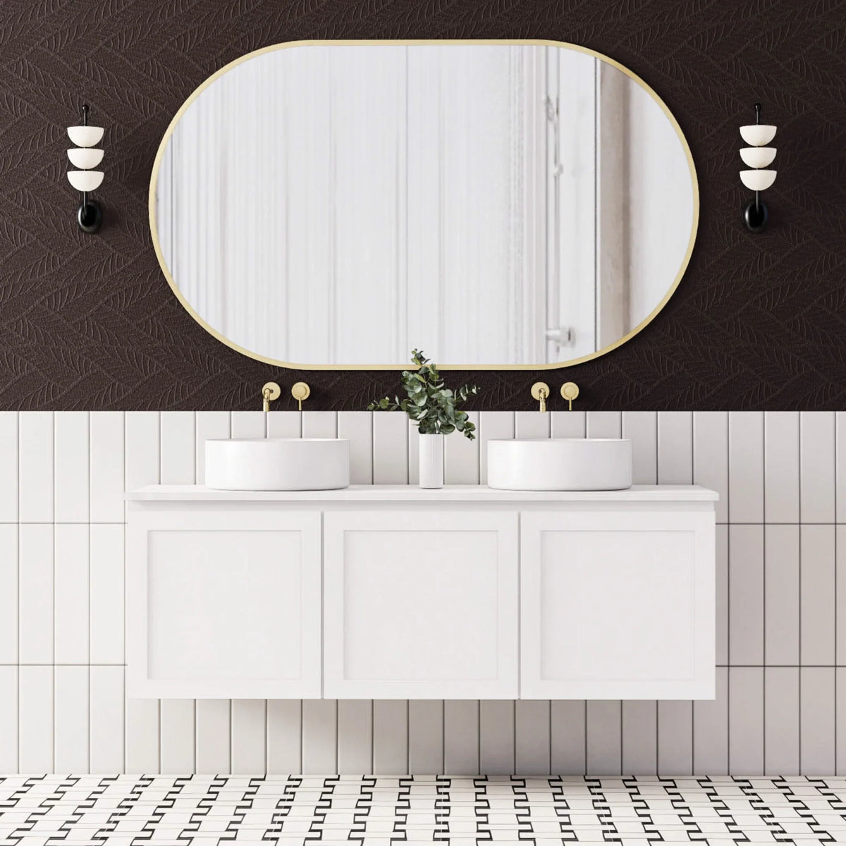 BV13WH Matt White Fingerpull Wall Hung Vanity - 750 / 900 / 1200 / 1500mm