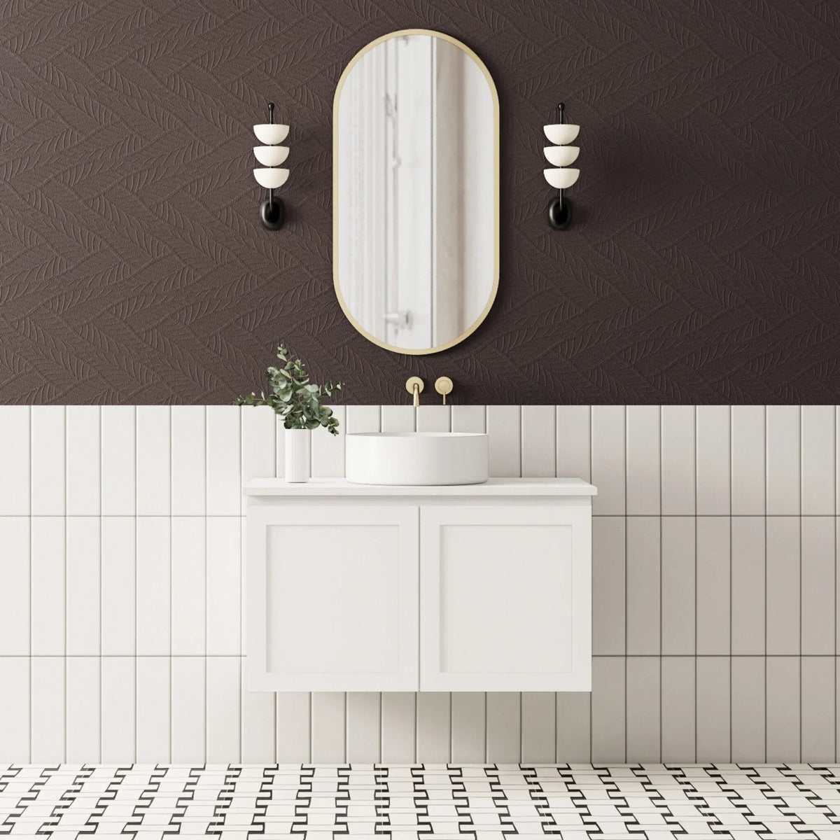 BV13WH Matt White Fingerpull Wall Hung Vanity - 750 / 900 / 1200 / 1500mm