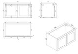 BV13WH Matt White Fingerpull Wall Hung Vanity - 750 / 900 / 1200 / 1500mm