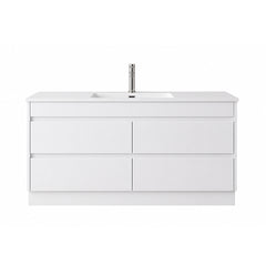 BV15 Gloss White Fingerpull Freestanding Vanity - 600 / 750 / 900 / 1200 / 1500 / 1800mm