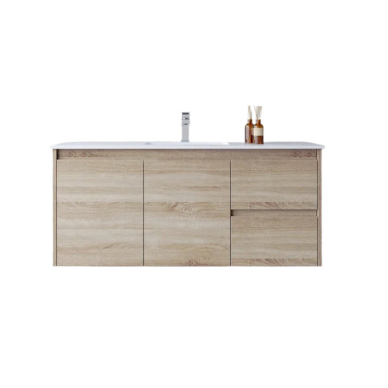 BV17WH (460mm Depth) Woodgrain Fingerpull Wall Hung Vanity- 1200mm
