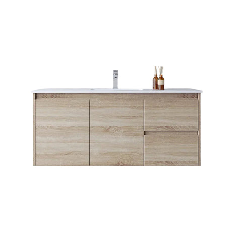 BV17WH (460mm Depth) Woodgrain Fingerpull Wall Hung Vanity- 1200mm