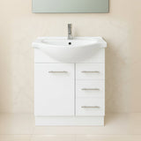 BV37 Gloss White Semi-Recessed Freestanding Vanity - 410 / 550 / 650 / 750 / 900 / 1200mm