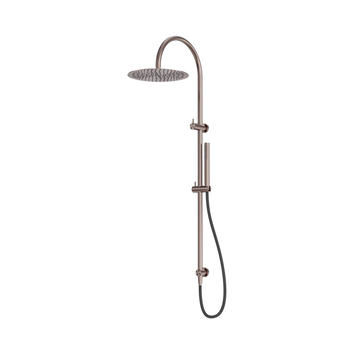 Nero Zen 316 Stainless Steel Twin Shower Rail with Outdoor Shower Hose - Various Colours