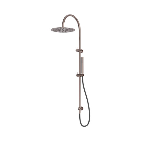 Nero Zen 316 Stainless Steel Twin Shower Rail with Outdoor Shower Hose - Various Colours
