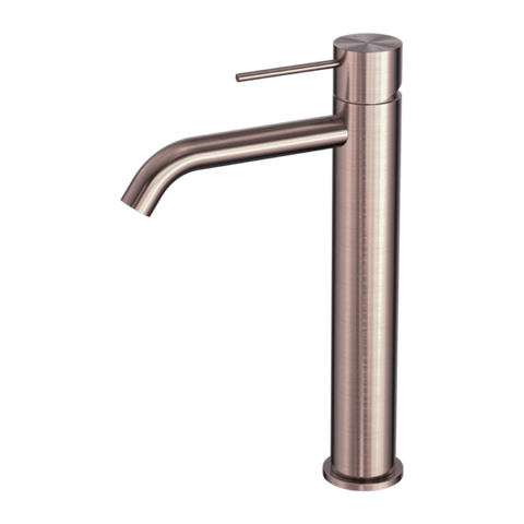 Nero Tapware TBM32 Mecca Round Tall Basin Mixer (Curved Spout) - Various Colours