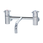 Gentec CAPLF0012 Lead Free DZR Brass Wall Mounted Capstan Exposed Mixing Set w/ Fixed Parallel Spout