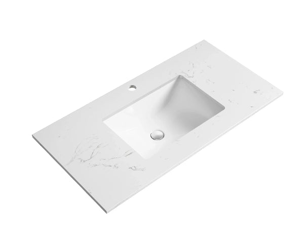 AU Cato Silica-Free 25mm thick Vanity Top with Undermount Basin - Various Sizes