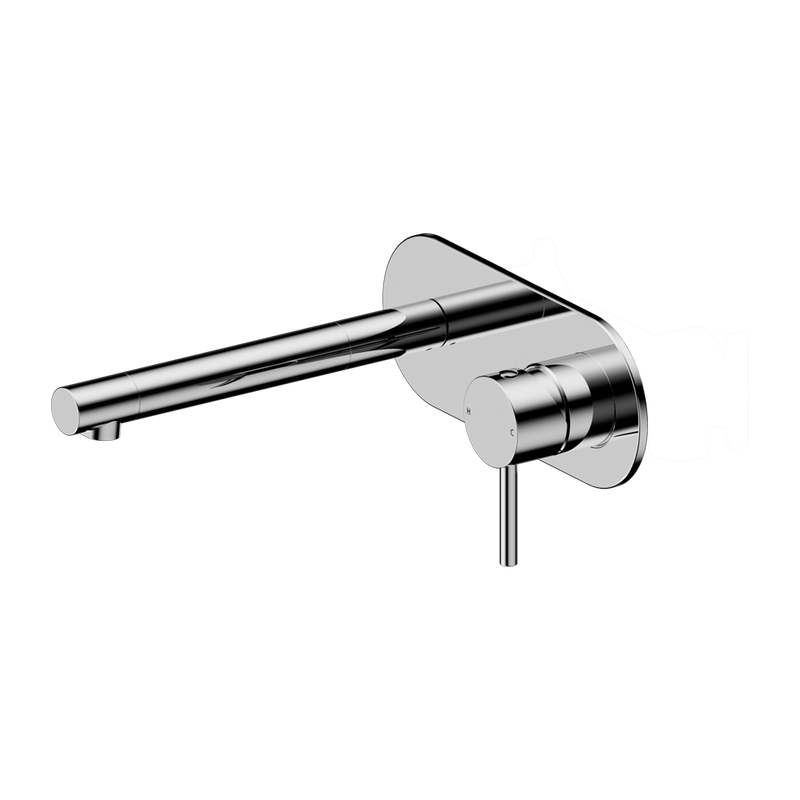 Nero Tapware WBM45 Dolce II Round Wall Basin/Bath Mixer Set w/ Spout - Various Colours