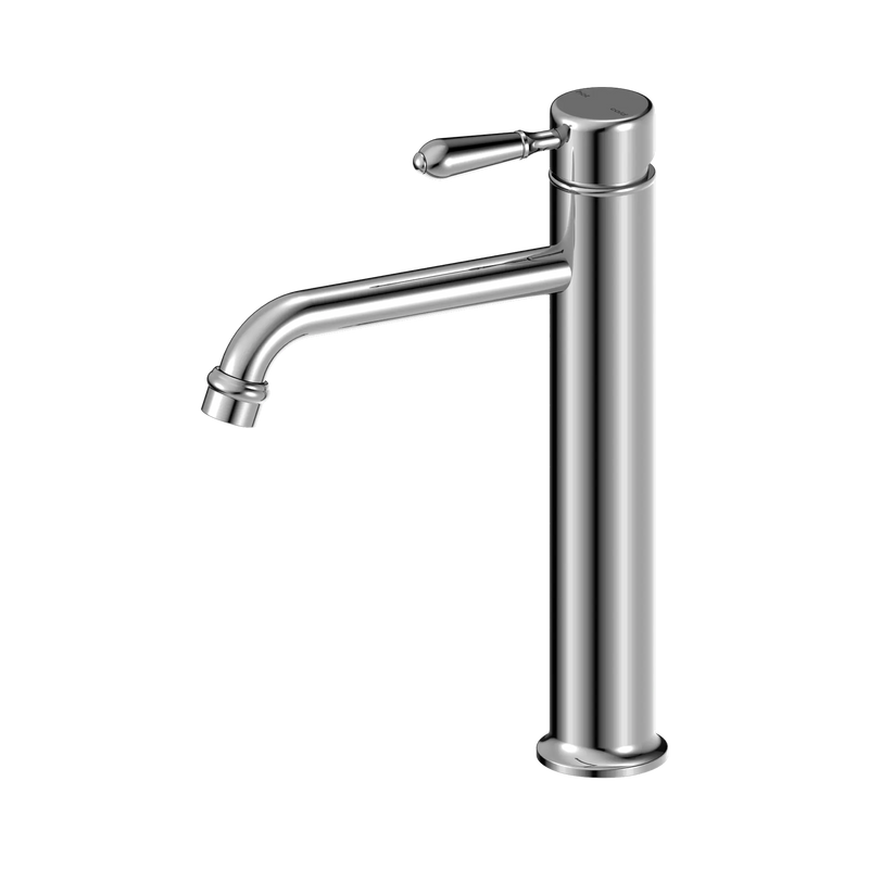 Nero Tapware TBM38 York Round Tall Basin Mixer (Curved Spout) - Various Colours