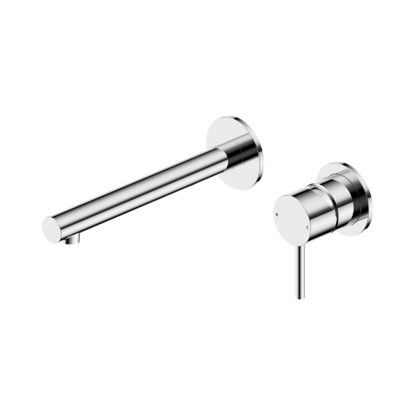 Nero Tapware WBM46 Dolce II Round Wall Basin/Bath Mixer Set (Separate Backplate) w/ Spout - Various Colours