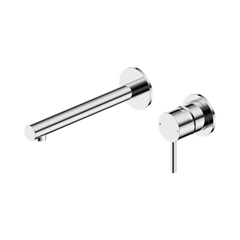 Nero Tapware WBM46 Dolce II Round Wall Basin/Bath Mixer Set (Separate Backplate) w/ Spout - Various Colours
