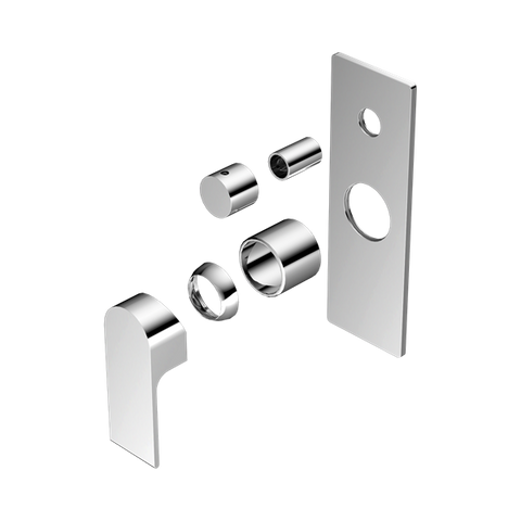 (Trim) Bianca Shower / Bath Mixer With Diverter (Rectangle Backplate) - Various Colours