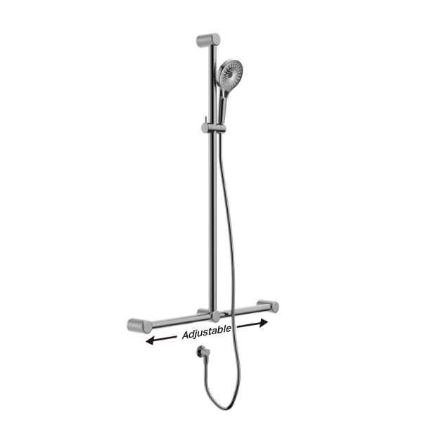 Mecca Care 32mm T Bar Grab Rail Shower - Various Colours