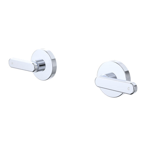 Curved Lever Shower/Bath Wall Top Assembly - Various Colours