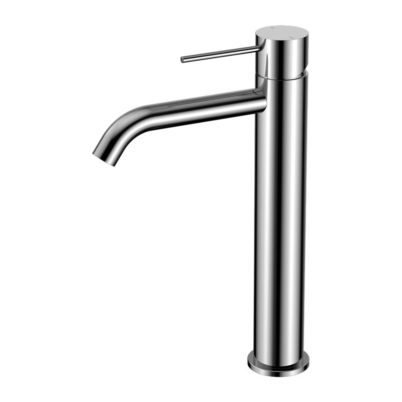 Nero Tapware TBM32 Mecca Round Tall Basin Mixer (Curved Spout) - Various Colours