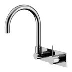 Nero Tapware WBM22 Mecca Round Wall Basin/Bath Mixer Set with Swivel Spout - Various Colours