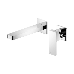 WBM12 Square Wall Basin/Bath Mixer Set (Separate Backplate) with Spout - Various Colours