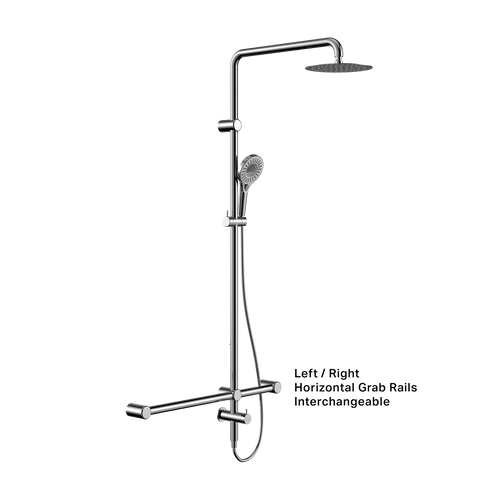 Nero Mecca Care 32mm T Bar Grab Rail Twin Shower - Various Colours